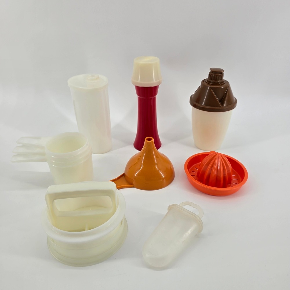 Tupperware Kitchen Gadget Set Vintage Retro Multi Color 10 Piece Mixed Lot